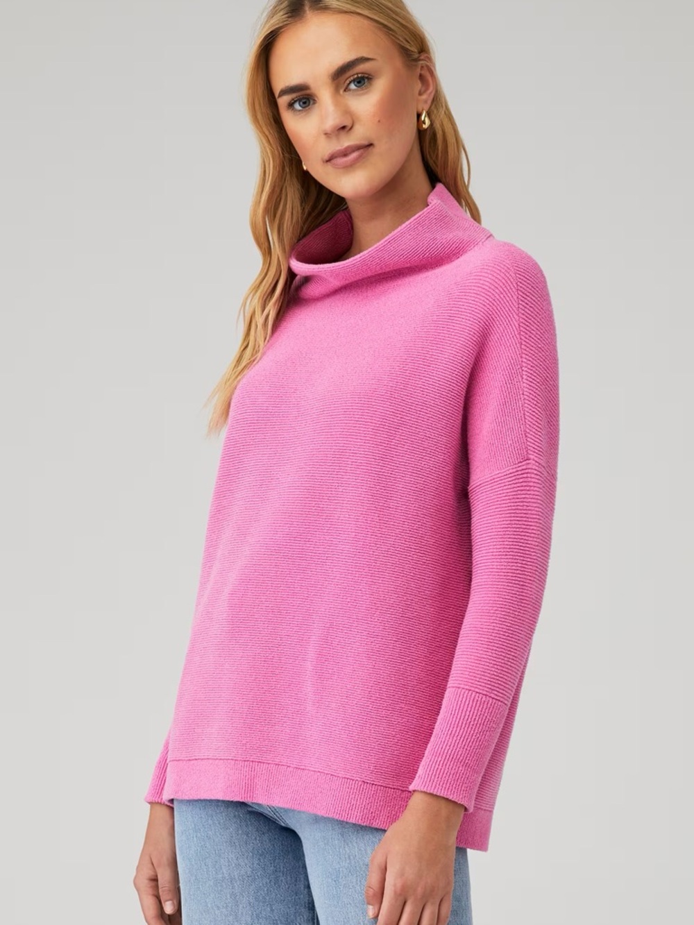 NWT $148 Free People | Ottoman Slouchy Tunic in Electric Pink|